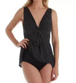 Miraclesuit Pin Point Marais Black/White Polka Dot – Slimming Wireless Modest Swim Dress -Her Room US miraclesuit mira01 6518535 cs1