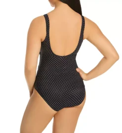 Miraclesuit Pin Point Polka Dot Oceanus – Tummy Control Surplice One Piece Swimsuit -Her Room US miraclesuit mira01 6518588 bs