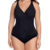Miraclesuit Plus Size Black Oceanus - Ruched Slimming One Piece Swimsuit -Her Room US miraclesuit mira01 6519088 gs