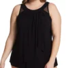 Miraclesuit Plus Size Ursula Black Asymmetrical Underwire Tankini Top – Slimming Flyaway Swimwear -Her Room US miraclesuit mira01 6525727 gs