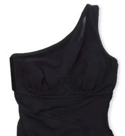 Miraclesuit Network News Minx Black - Asymmetrical Mesh One-Shoulder Slimming One Piece Swimsuit -Her Room US miraclesuit mira01 6553216 cs6