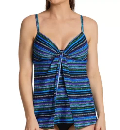 Miraclesuit Veranda Gala Multi-Patterned Stripe Tankini – Slimming Underwire Swim Top