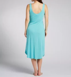 N by Natori Congo Navy Blue Scoop Neck – Lightweight Knit Sleeveless Long Gown Chemise -Her Room US n by natori nn01 ec3105 bs