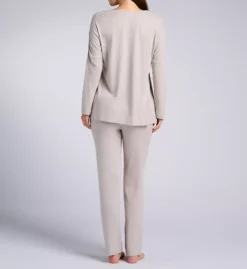 N by Natori Oasis V-Neck PJ Set – Luxuriously Soft Long Sleeve Knit Sleepwear -Her Room US n by natori nn01 uc6543 bs