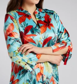 Tropical Breeze Bold Print Zip Caftan -Her Room US n by natori nn01 vc0149 cs1