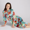 Tropical Breeze Bold Print Zip Caftan -Her Room US n by natori nn01 vc0149 gs