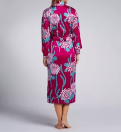 N by Natori Chrysanthemum Satin Print - Obi 49-Inch Kimono Sleeve Robe -Her Room US n by natori nn01 vc4018 bs