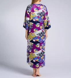 Deco Satin Mandarin Caftan -Her Room US n by natori nn01 wc0039 bs