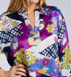 Deco Satin Mandarin Caftan -Her Room US n by natori nn01 wc0039 cs1