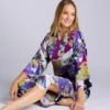 Deco Satin Mandarin Caftan -Her Room US n by natori nn01 wc0039 gs
