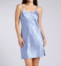 N by Natori Black Scroll Satin Jacquard – Shine and Matte Pattern 36 Chemise -Her Room US n by natori nn01 wc8059 fs