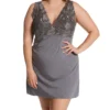 Natori Plus Zen Floral 36 Inch Lace Cup Chemise - Soft Modal Sleepwear Nightgown -Her Room US natori nat001 78282x gs