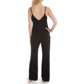 Natori Feather Essentials Black Lace Trim Cami & Long Pant PJ Set – Soft Modal Sleepwear -Her Room US natori nat001 c76129 bs