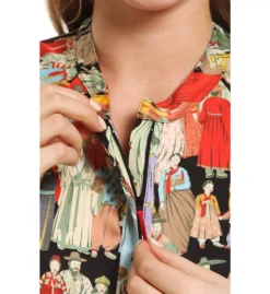 Dynasty Zip Caftan -Her Room US natori nat001 d82030 cs1