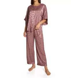 Natori Decadence Leopard Print Kimono PJ Set – Tonal Jacquard Satin Sleepwear 8 Natori Decadence Leopard Print Kimono PJ Set – Tonal Jacquard Satin Sleepwear -Her Room US natori nat001 m76058 fs