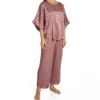 Natori Decadence Leopard Print Kimono PJ Set – Tonal Jacquard Satin Sleepwear -Her Room US natori nat001 m76058 gs