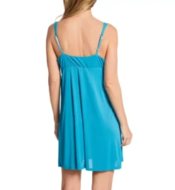 Natori Aphrodite Slinky V-Neck Chemise - Empire Waist Satin Sleep Gown -Her Room US natori nat001 r73312 bs