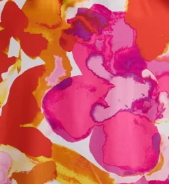 Natori Suisai Watercolor Floral Camisole Pajama Set - Silky V-Neck Top & Drawstring Pants -Her Room US natori nat001 r76019 cs1