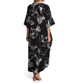 Juliette Satin Zip Caftan -Her Room US natori nat001 s70010 bs