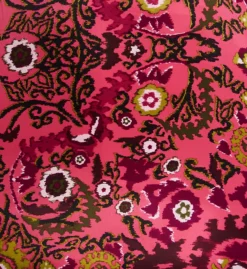 Natori Blue & White Ikat Pattern – Charmeuse Satin V-Neck Palazzo Gown -Her Room US natori nat001 s73070 cs1