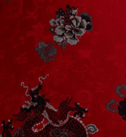 Natori Imperial Dragon Floral Satin PJ Set – Mandarin Collar Lotus Button Sleepwear -Her Room US natori nat001 t76039 cs3