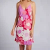 Natori Croisette 34" Floral Satin Chemise – Purple and Pink Multi 2 Natori Croisette 34" Floral Satin Chemise – Purple and Pink Multi -Her Room US natori nat001 t78047 gs
