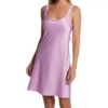Natori Glamour Glossy Satin Chemise – Recycled Polyester Scoop Neck Sleep Dress -Her Room US natori nat001 t78060 gs