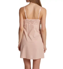 Natori Mercerized Cotton Bliss Harmony – Lace Applique Adjustable Strap Chemise Nightgown -Her Room US natori nat001 t78188 bs