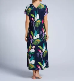 Daido Printed Satin Caftan -Her Room US natori nat001 v70070 bs