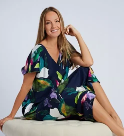 Daido Printed Satin Caftan