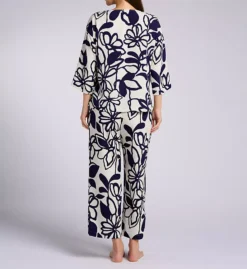 Natori Miyu Printed Satin Pajama Set – Blue and White Floral Georgette PJ Set 10 Natori Miyu Printed Satin Pajama Set – Blue and White Floral Georgette PJ Set -Her Room US natori nat001 v76172 bs
