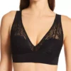 OnGossamer Sleek & Lace Built-Up Longline Bralette – Wireless Padded Plunge Lounge Bra -Her Room US ongossamer ong001 g5280 gs