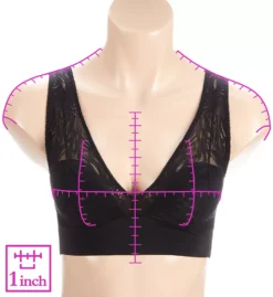 OnGossamer Sleek & Lace Built-Up Longline Bralette – Wireless Padded Plunge Lounge Bra -Her Room US ongossamer ong001 g5280 ns7