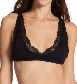 Organic Cotton High Point Bra With Lace