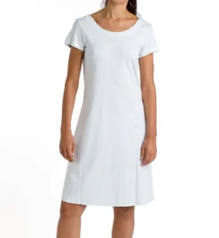 P-Jamas Butterknits Pima Cotton Cap Sleeve Nightgown - Classic Round Neck Sleepwear