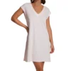 P-Jamas Butterknits Pima Cotton Metallic Stitch V-Neck Cap Sleeve Nightgown -Her Room US p jamas pj001 327660 gs