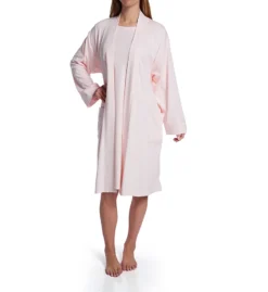 P-Jamas ButterKnits 100% Pima Cotton 40" Robe – Long Sleeve Madeira Stitch Bathrobe -Her Room US p jamas pj001 345660 cs2