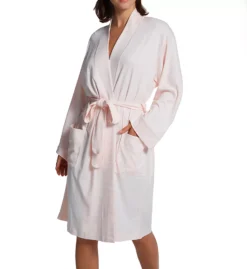 P-Jamas ButterKnits 100% Pima Cotton 40" Robe – Long Sleeve Madeira Stitch Bathrobe