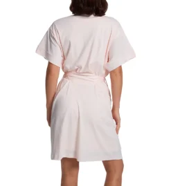P-Jamas Butterknits Pima Cotton Cap Sleeve Short Robe with Metallic Stitching -Her Room US p jamas pj001 347660 bs