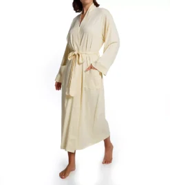 Butterknits 100% Pima Cotton Long Wrap Robe – Madeira Coverstitch Luxury Loungewear