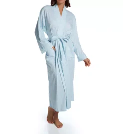 P-Jamas Butterknits Leopard Print 100% Pima Cotton Long Robe - Luxury Lounge Wrap