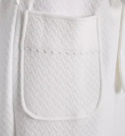 P-Jamas White Quilted Basketweave - Ric Rac Trim Shawl Collar Robe -Her Room US p jamas pj001 358700 cs3