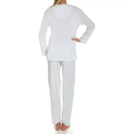 P-Jamas Leopard Print Pima Cotton Jersey Pajama Set - Women's Henley 2-Piece Lounge Set -Her Room US p jamas pj001 390405 bs