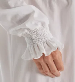 P-Jamas Isabel Hand-Smocked Pima Cotton Long Sleeve Nightgown -Her Room US p jamas pj001 isabel cs1