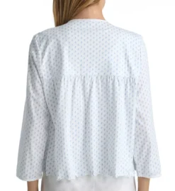 P-Jamas Marisol Floral Print Bed Jacket – Smocked Pima Cotton Sleepwear -Her Room US p jamas pj001 marisol bs