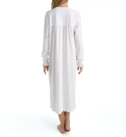P-Jamas Silvia White Pima Cotton Hand-Smocked Ruffle Nightgown -Her Room US p jamas pj001 silvia bs