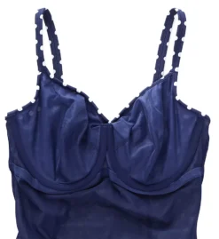 Panache Anya Spot Balconnet One Piece Swimsuit - Black/White Polka Dot Bra-Sized Swimwear -Her Room US panache pana01 sw1010 cs1