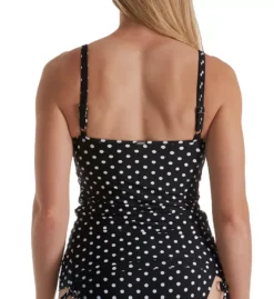 Panache Anya Spot Black and White Polka Dot - Balconnet Underwire Tankini Swim Top -Her Room US panache pana01 sw1011 bs