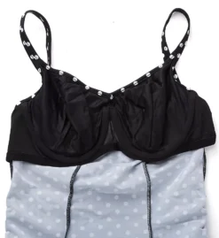 Panache Anya Spot Black and White Polka Dot - Balconnet Underwire Tankini Swim Top -Her Room US panache pana01 sw1011 cs3