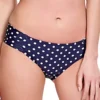 Panache Anya Spot Black & White Polka Dot Gathered Mid-Rise Swim Bottom -Her Room US panache pana01 sw1019 gs